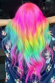 rainbow colored hair